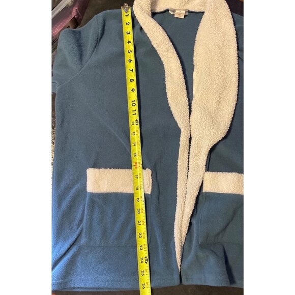CW Classics Blue Lightweight Sherpa Trim Fleece Jacket Sz M - Picture 9 of 10